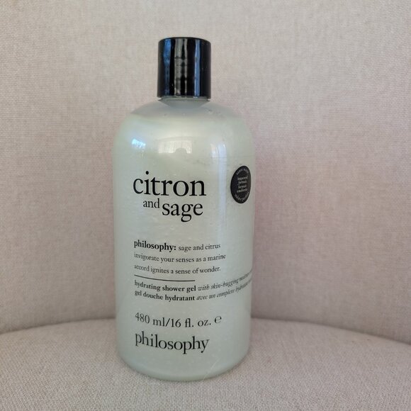 NEW Philosophy Citron and Sage 3-In-1 Shower Gel Bubble Bath Shampoo 16 fl oz - Picture 1 of 3